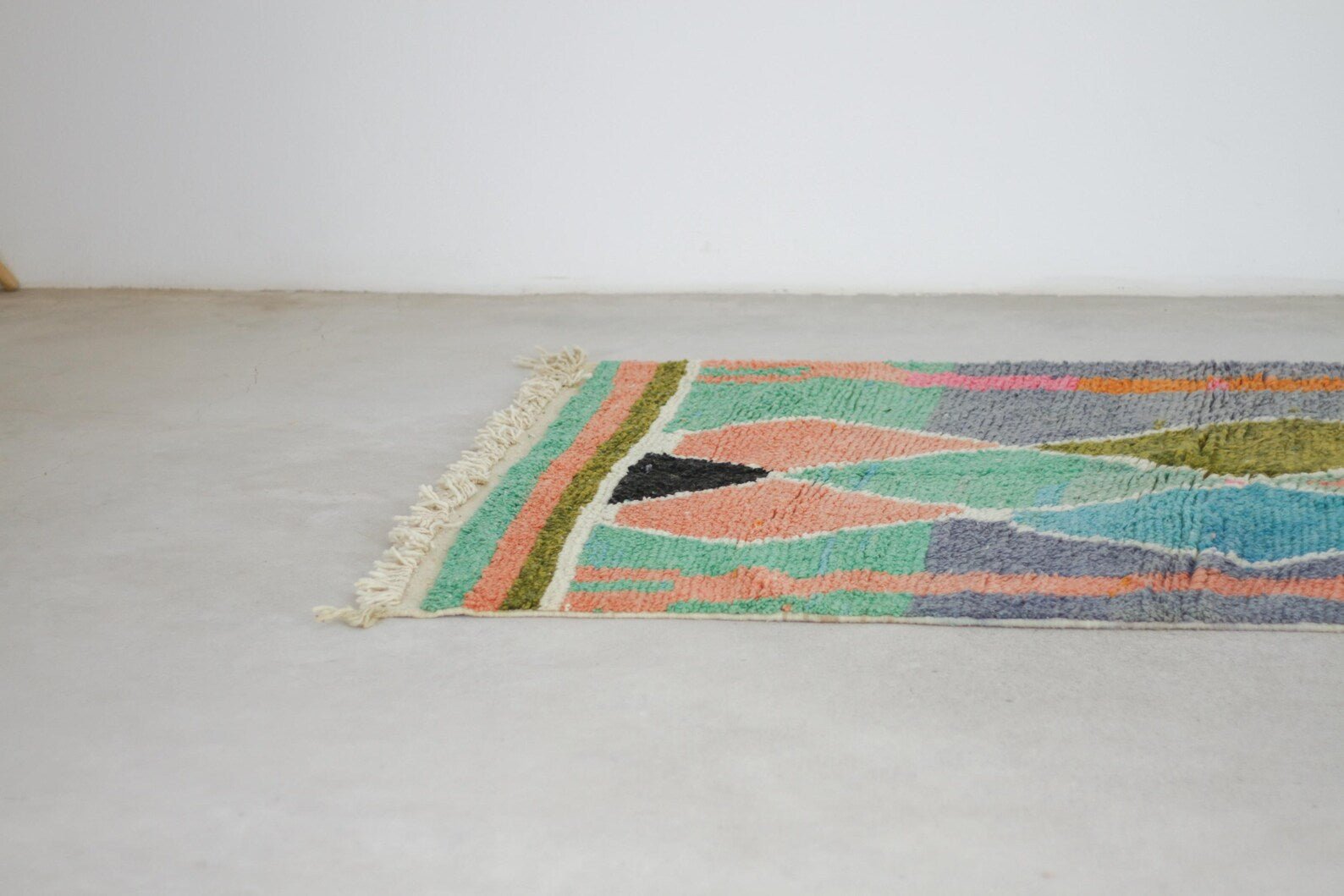 Gray 8x5 Berber Rug – multi colored area rug, wool berber rugs, Handmade Wool Rug