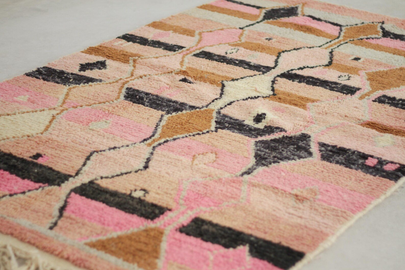 Multicolored 8x5 Boujad Rug – colorful rug, contemporary moroccan rugs, Handmade Wool Rug