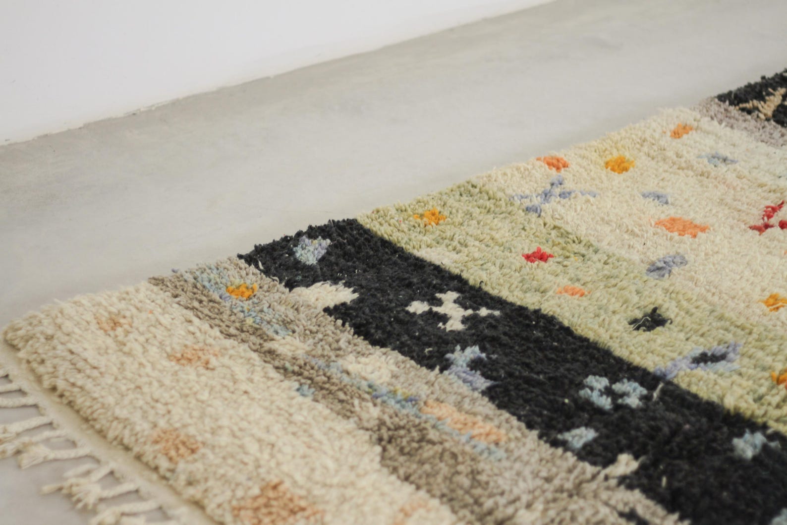 Green 8x5 Berber Rug – wool berber rugs, moroccan area rug, Handmade Wool Rug