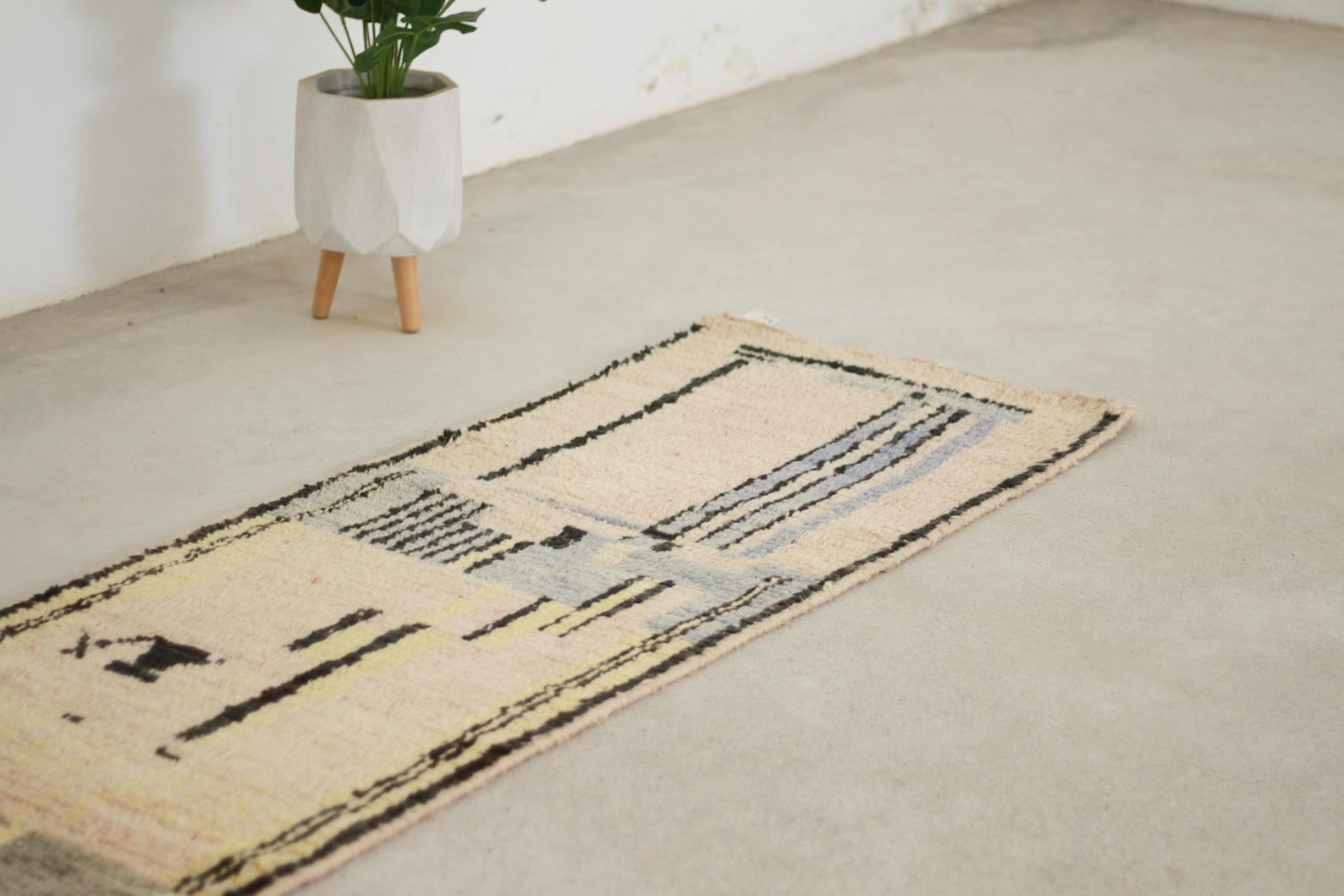 Red 10x2 Moroccan Runner Rug – berber runner rug, Handmade Wool Rug