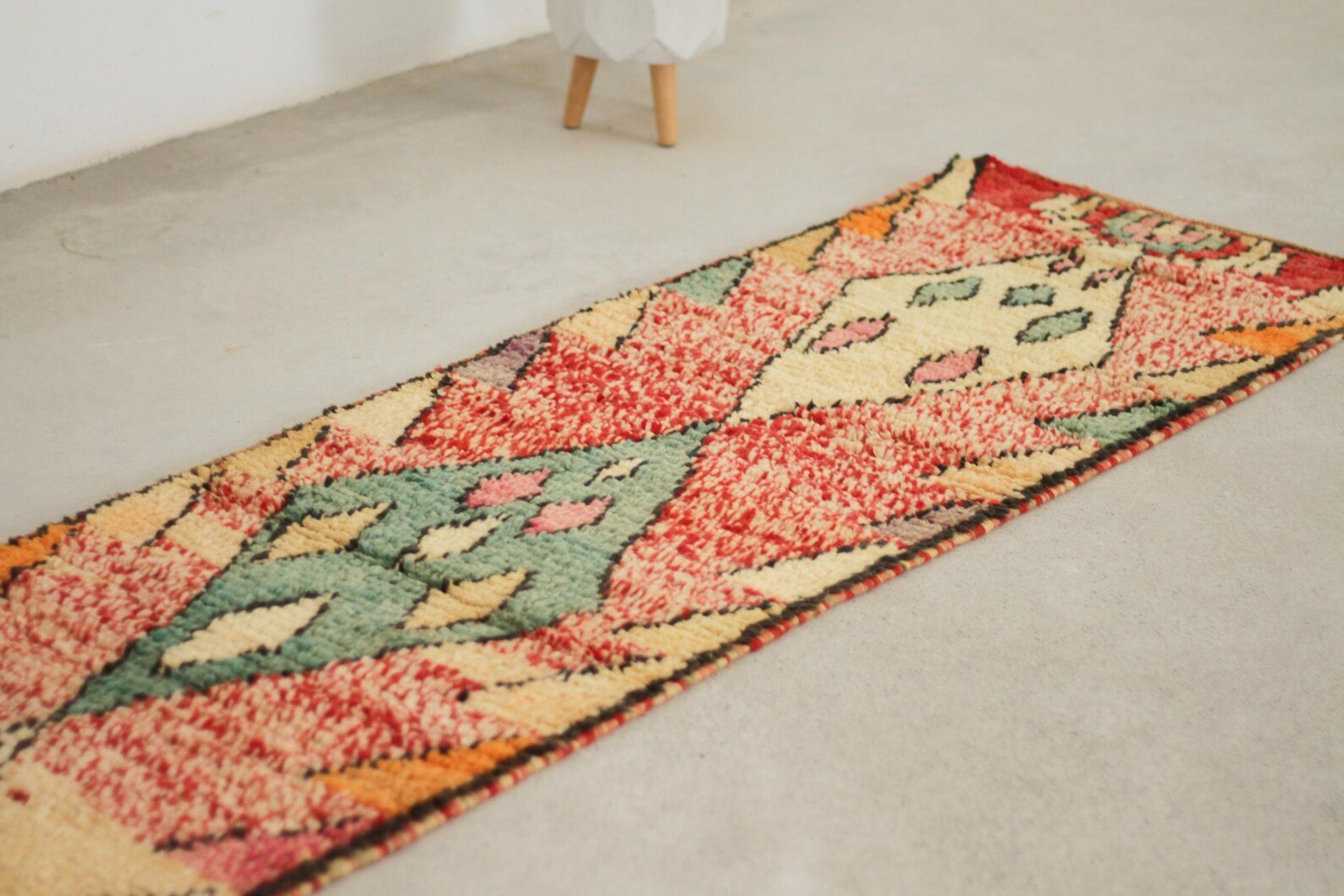 Red 10x2 Moroccan Runner Rug – hallway runner rugs, berber runner rug, Handmade Wool Rug