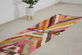 Load image into Gallery viewer, Orange 14x2 Boujad Runner Rug – hallway runner rugs, runner rug carpet, Handmade Wool Rug
