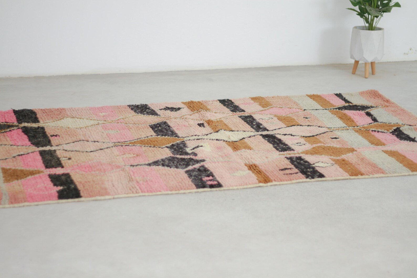 Multicolored 8x5 Boujad Rug – colorful rug, contemporary moroccan rugs, Handmade Wool Rug