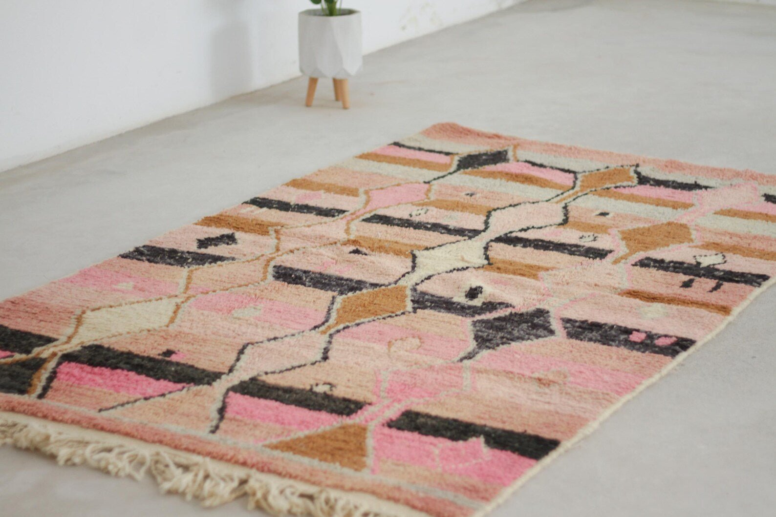 Multicolored 8x5 Boujad Rug – colorful rug, contemporary moroccan rugs, Handmade Wool Rug