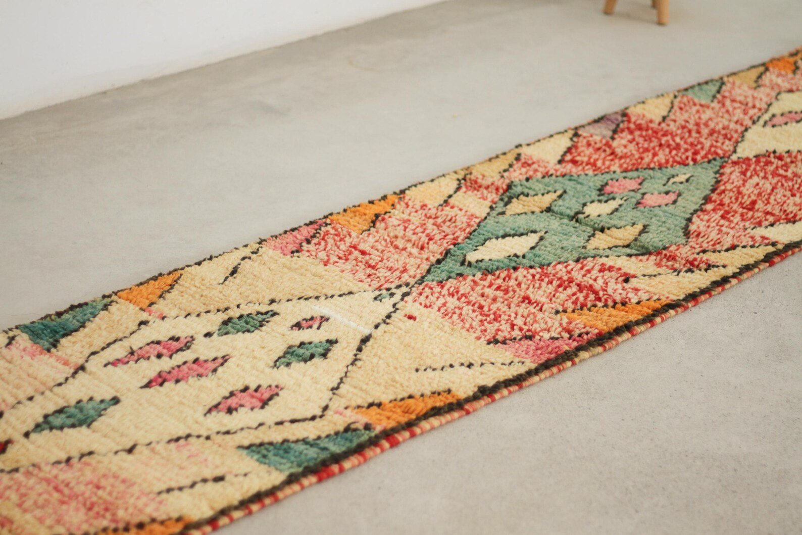 Red 10x2 Moroccan Runner Rug – hallway runner rugs, berber runner rug, Handmade Wool Rug