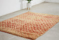 Load image into Gallery viewer, Vintage Moroccan Rug – Handmade Wool Berber rug, 5x7.5 ft – Orangee beni mguild rug
