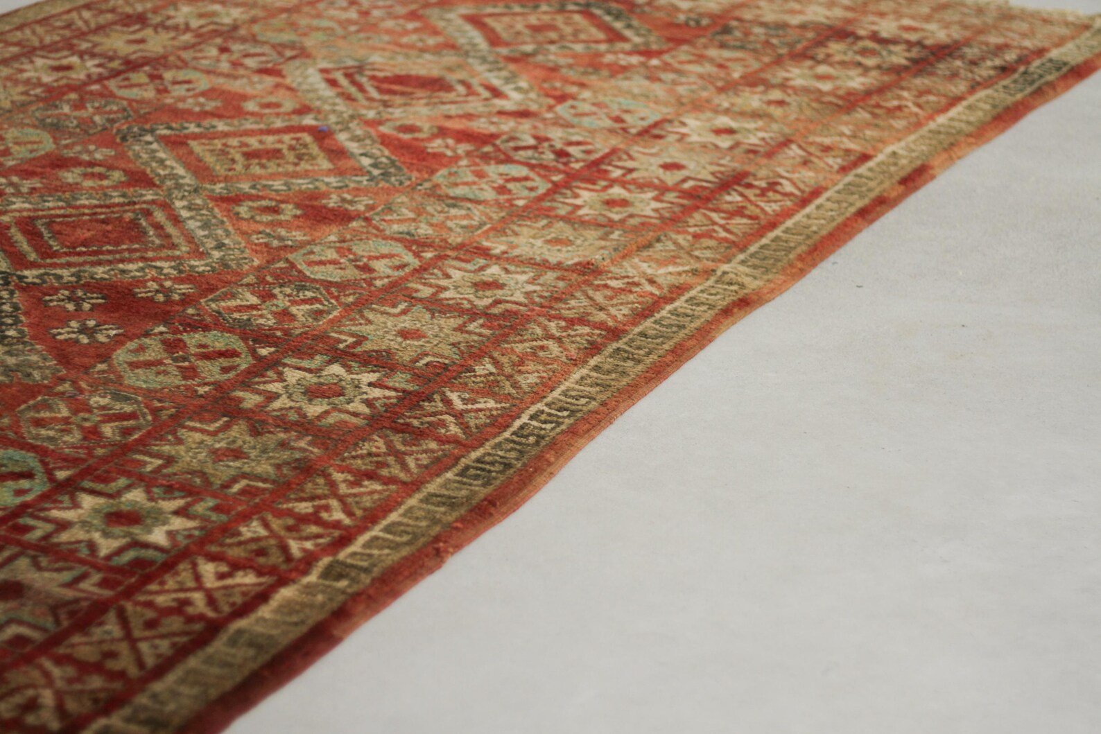 Vintage Moroccan Rug – Handmade Wool Berber rug, 6x12 ft – Brown beni mguild rug