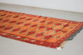 Load image into Gallery viewer, Vintage Moroccan Rug – Handmade Wool Berber rug, 5x11 ft – Orange beni mguild rug
