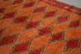 Load image into Gallery viewer, Vintage Moroccan Rug – Handmade Wool Berber rug, 5x11 ft – Orange beni mguild rug
