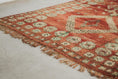 Load image into Gallery viewer, Vintage Moroccan Rug – Handmade Wool Berber rug, 6x11 ft – Red beni mguild rug
