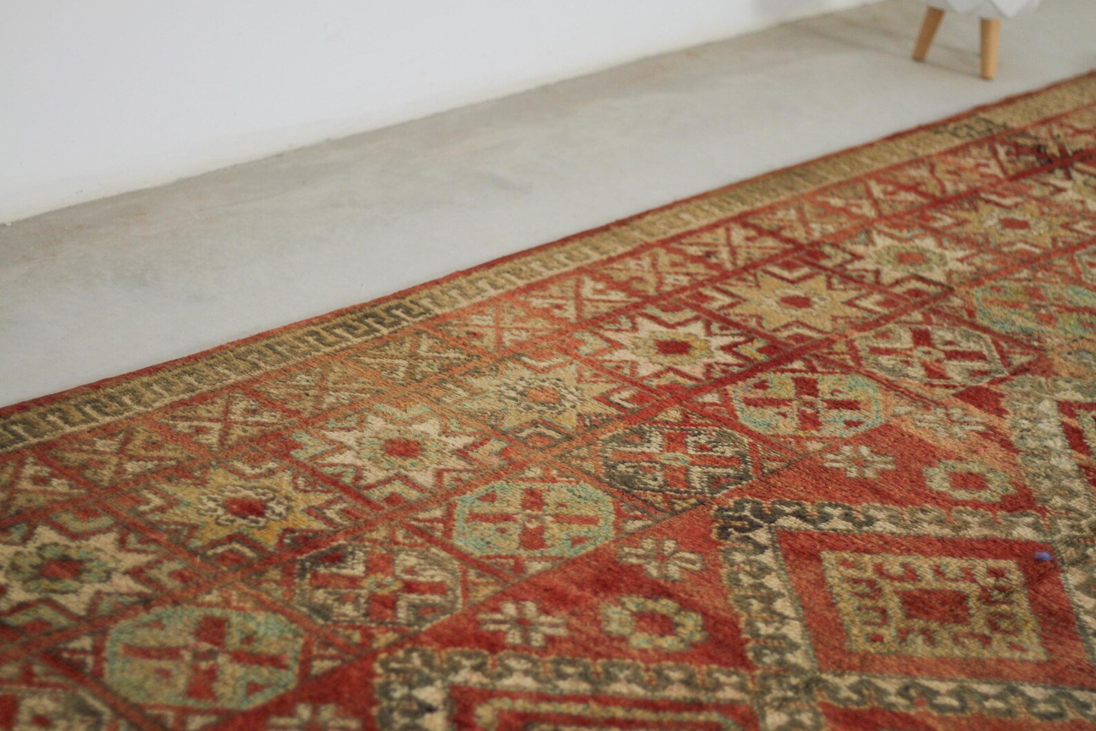 Vintage Moroccan Rug – Handmade Wool Berber rug, 6x12 ft – Brown beni mguild rug