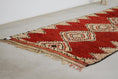 Load image into Gallery viewer, Vintage Moroccan Rug – Handmade Wool Berber rug, 5x11 ft – Red beni mguild rug
