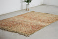 Load image into Gallery viewer, Vintage Moroccan Rug – Handmade Wool Berber rug, 5.5x9 ft – Peach beni mguild rug
