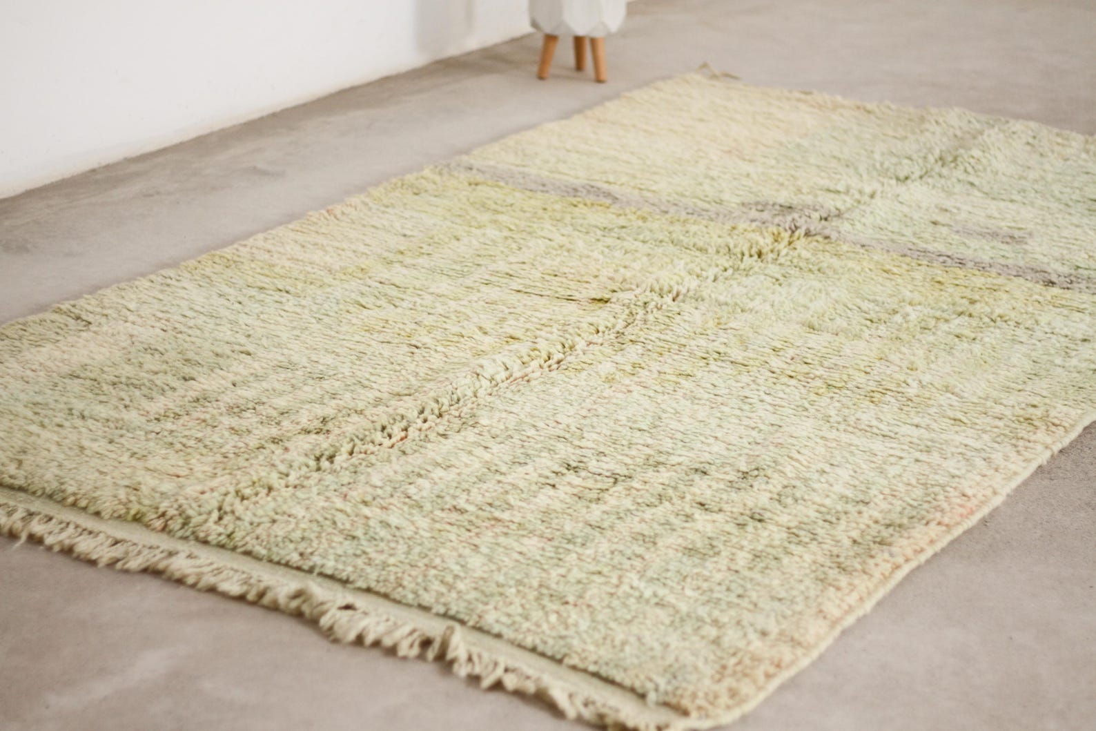 Green 8x5 Boujad Rug – berber area rugs, berber carpet area rugs, Handmade Wool Rug