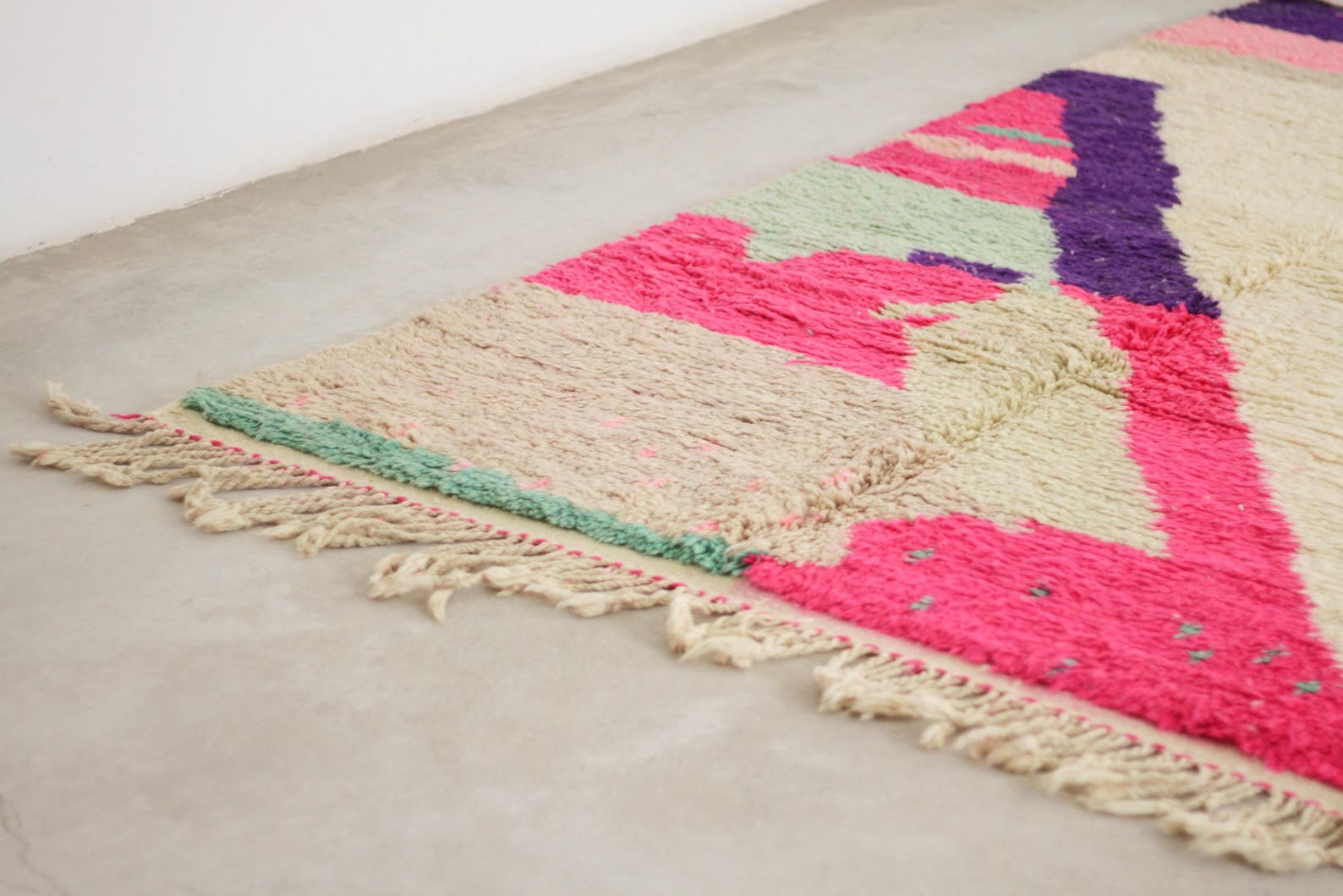 Pink 8x5 Moroccan Colorful Rug – colorful moroccan rug, berber carpet rug, Handmade Wool Rug