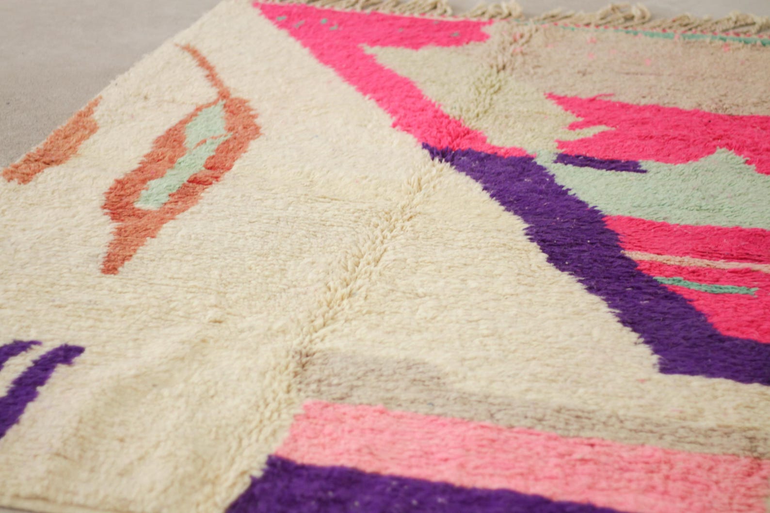 Pink 8x5 Moroccan Colorful Rug – colorful moroccan rug, berber carpet rug, Handmade Wool Rug