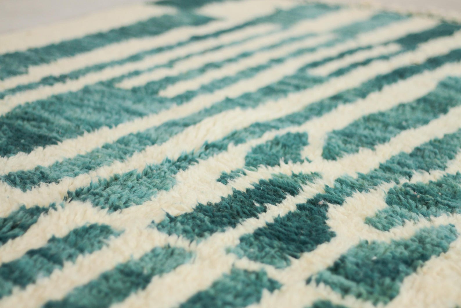 Turquoise 8x5 Moroccan Colorful Rug – moroccan area rug, multi color rug, Handmade Wool Rug