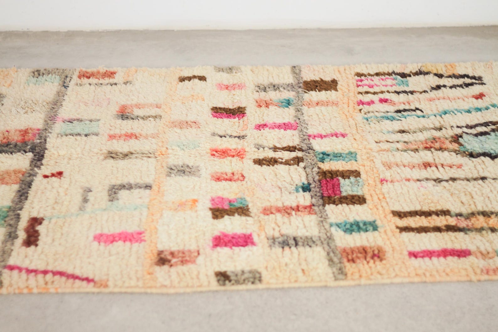 Multicolored 8x5 Boujad Rug – berber moroccan rug, area rug boho, Handmade Wool Rug