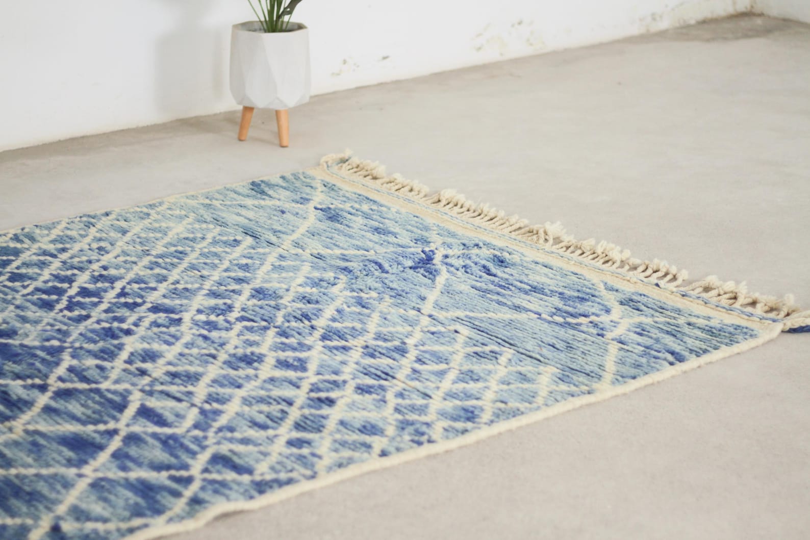 Blue 8x5 Moroccan Colorful Rug – colorful bohemian rugs, authentic moroccan rugs, Handmade Wool Rug