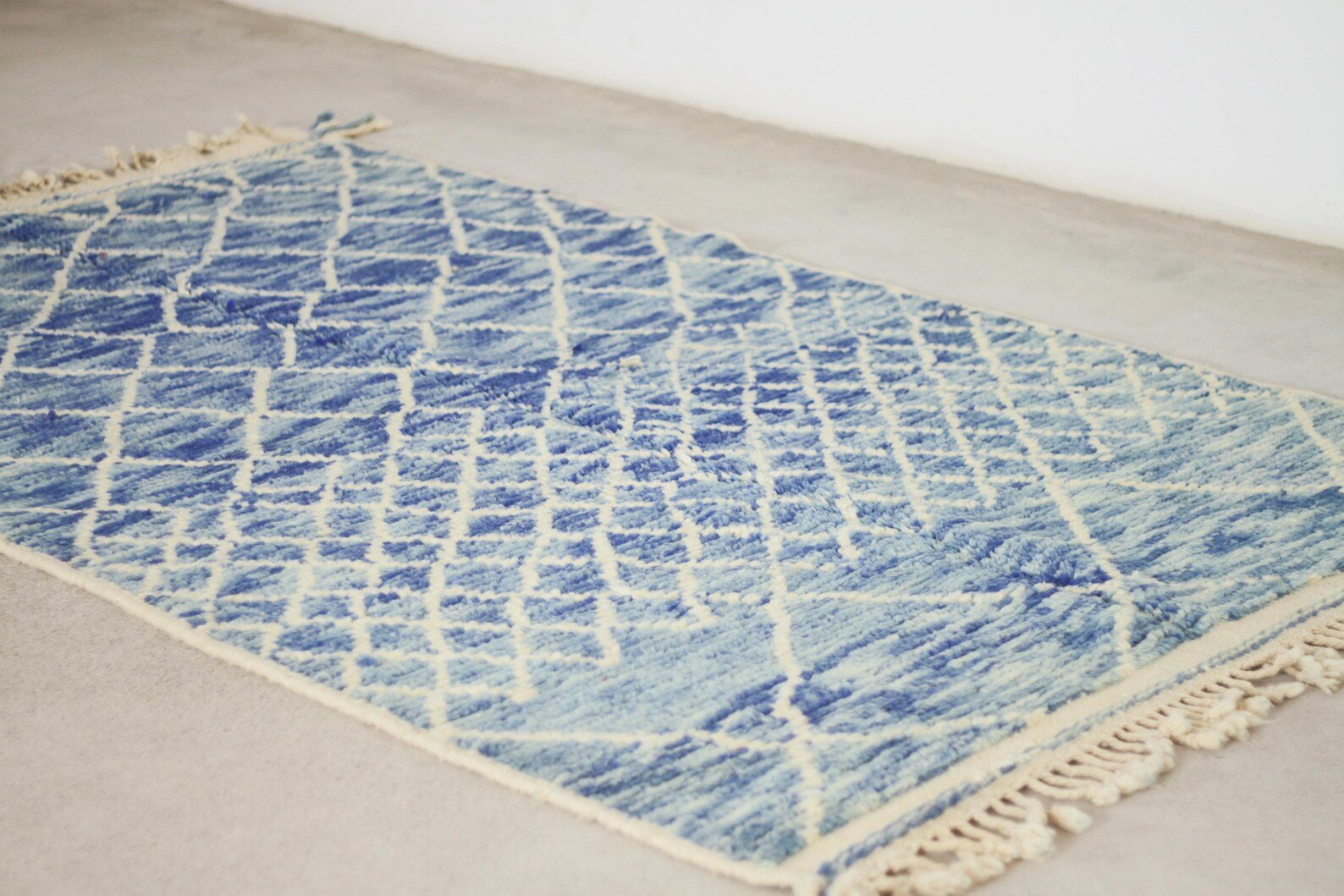 Blue 8x5 Moroccan Colorful Rug – colorful bohemian rugs, authentic moroccan rugs, Handmade Wool Rug