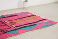 Load image into Gallery viewer, Pink 8x5 Berber Rug – boho style rug, colorful rug, Handmade Wool Rug
