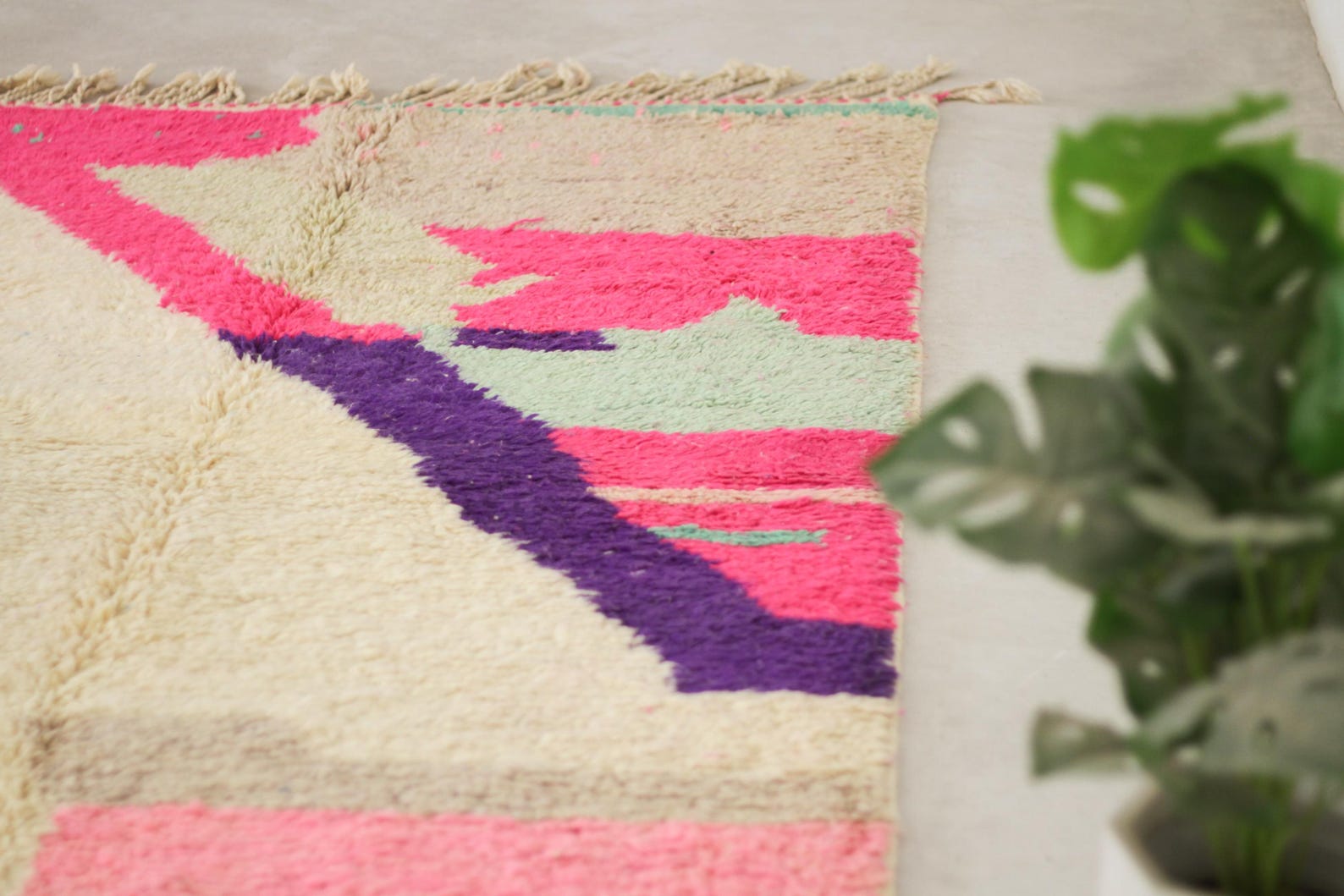 Pink 8x5 Moroccan Colorful Rug – colorful moroccan rug, berber carpet rug, Handmade Wool Rug