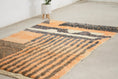 Load image into Gallery viewer, Orange 8x5 Berber Rug – boujad rug, moroccan shag rug, Handmade Wool Rug
