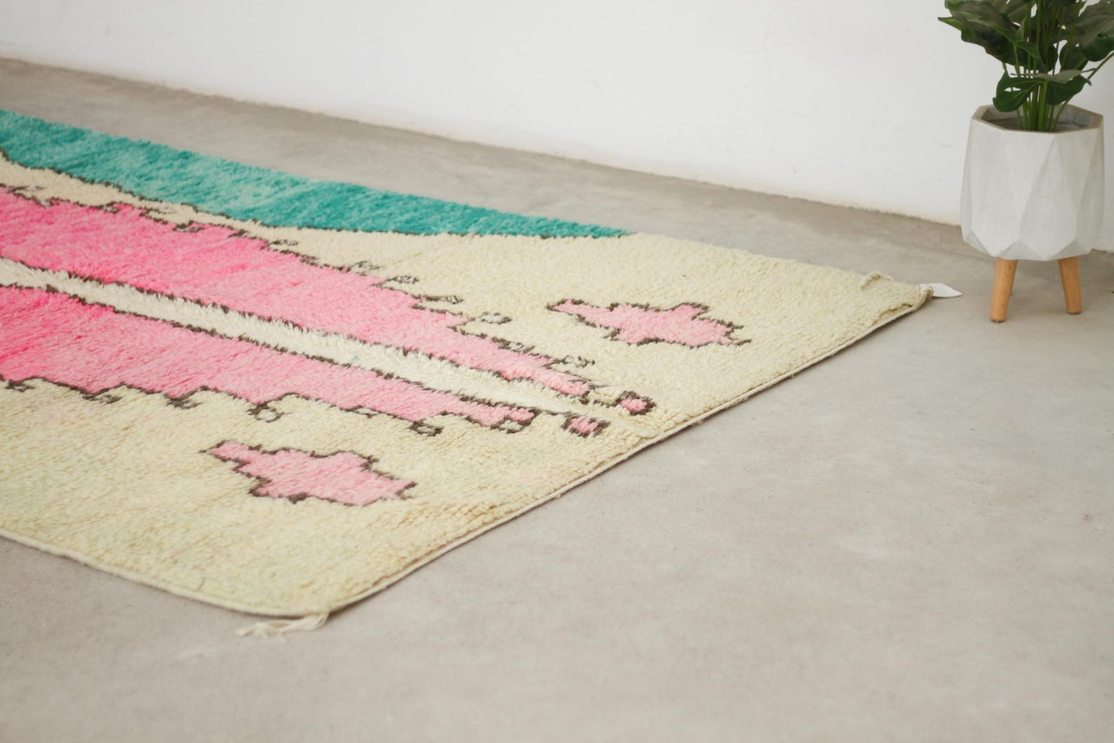 Pink 8x5 Berber Rug – pink moroccan rug, boujad rugs morocco, Handmade Wool Rug