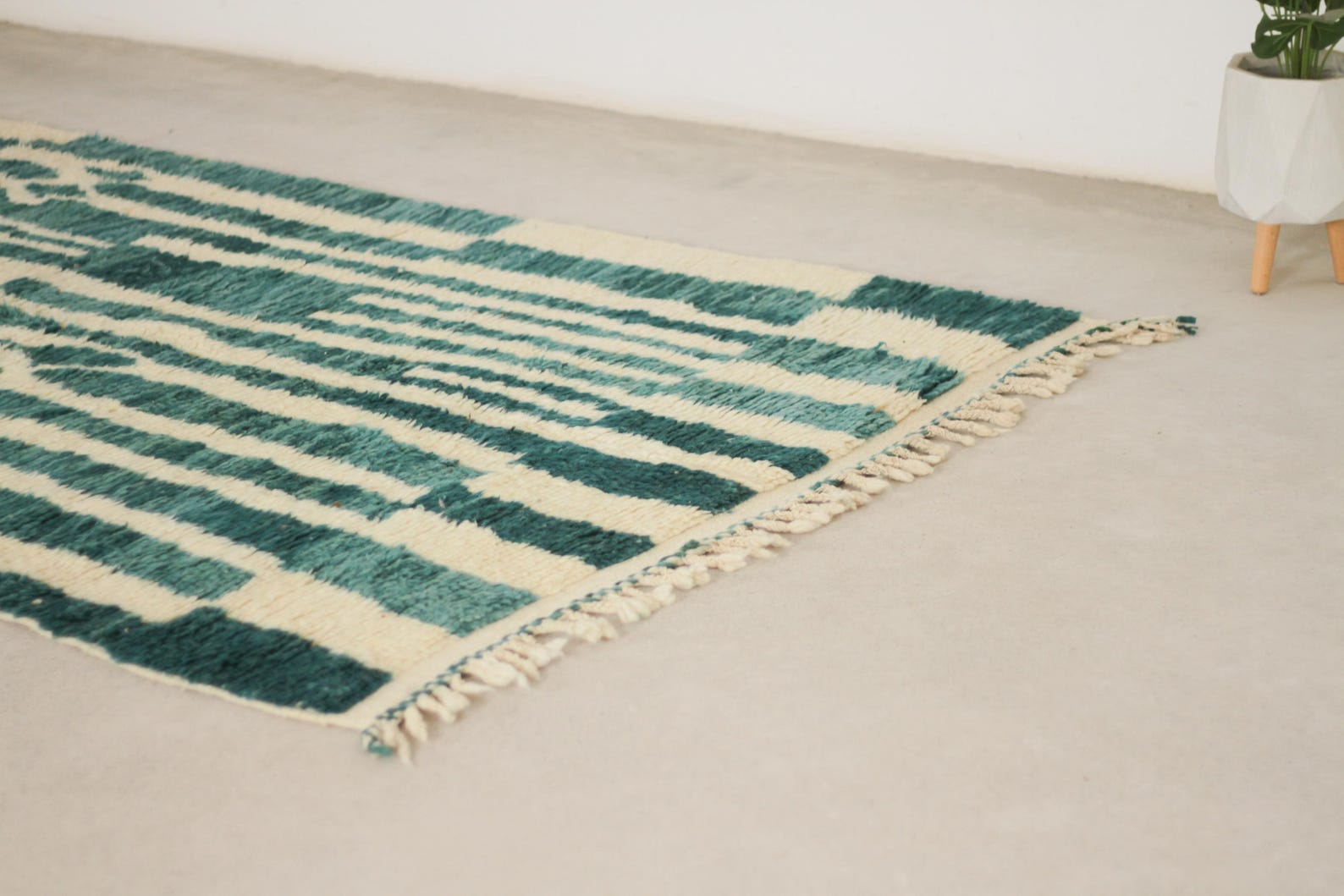 Turquoise 8x5 Moroccan Colorful Rug – moroccan area rug, multi color rug, Handmade Wool Rug