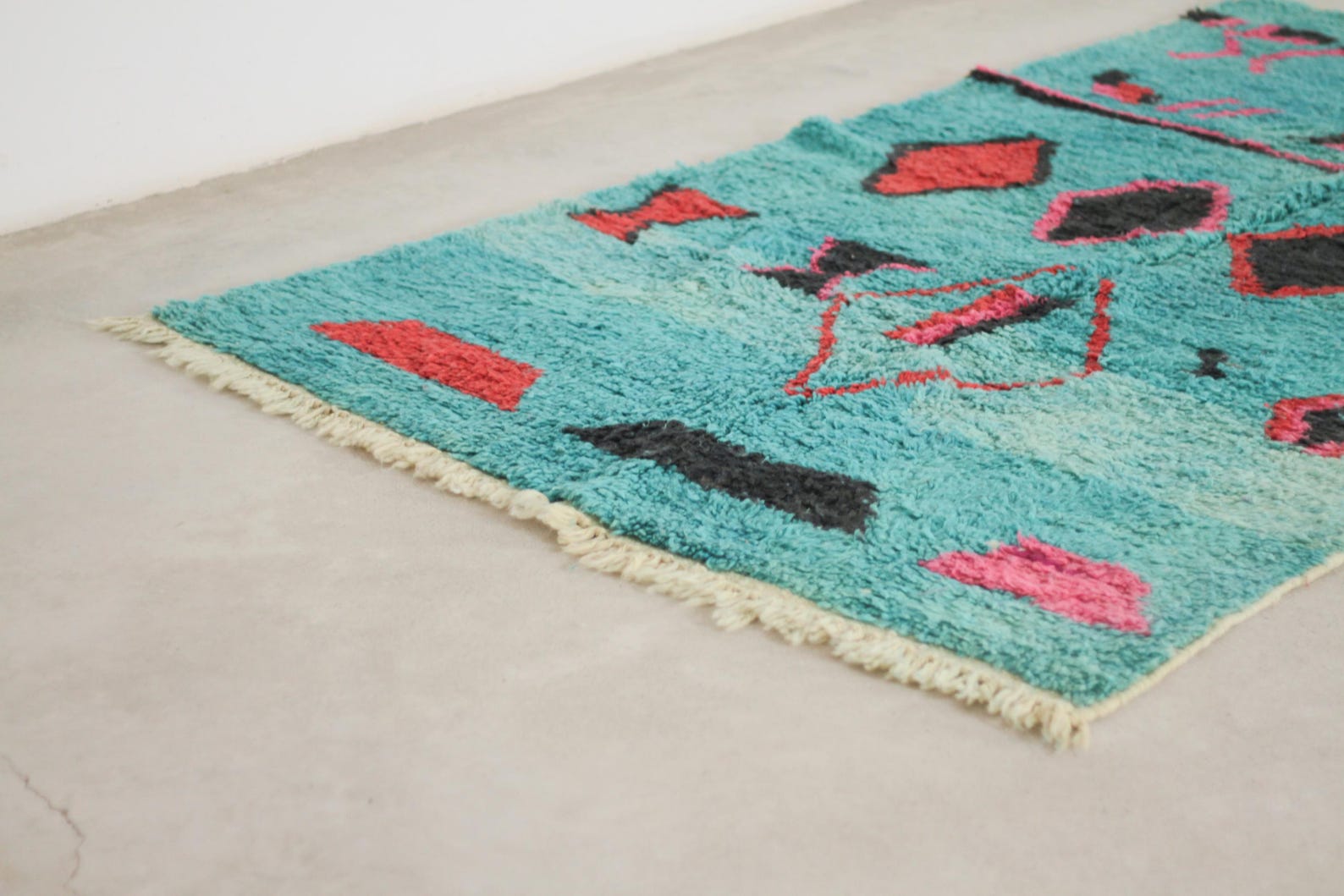 Turquoise 8x5 Moroccan Colorful Rug – area rugs boho, berber area rugs, Handmade Wool Rug