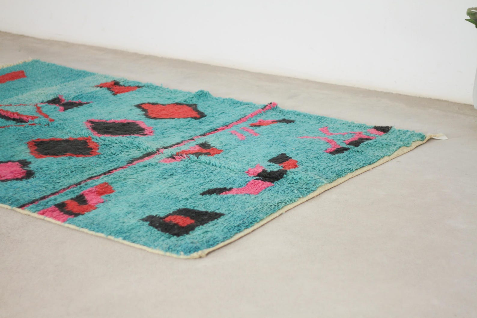 Turquoise 8x5 Moroccan Colorful Rug – area rugs boho, berber area rugs, Handmade Wool Rug