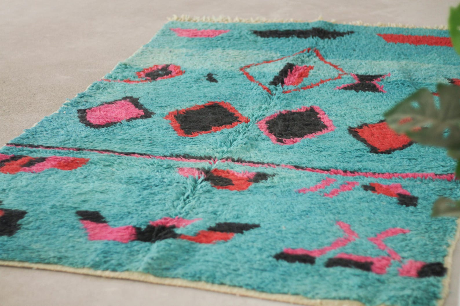 Turquoise 8x5 Moroccan Colorful Rug – area rugs boho, berber area rugs, Handmade Wool Rug