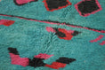 Load image into Gallery viewer, Turquoise 8x5 Moroccan Colorful Rug – area rugs boho, berber area rugs, Handmade Wool Rug
