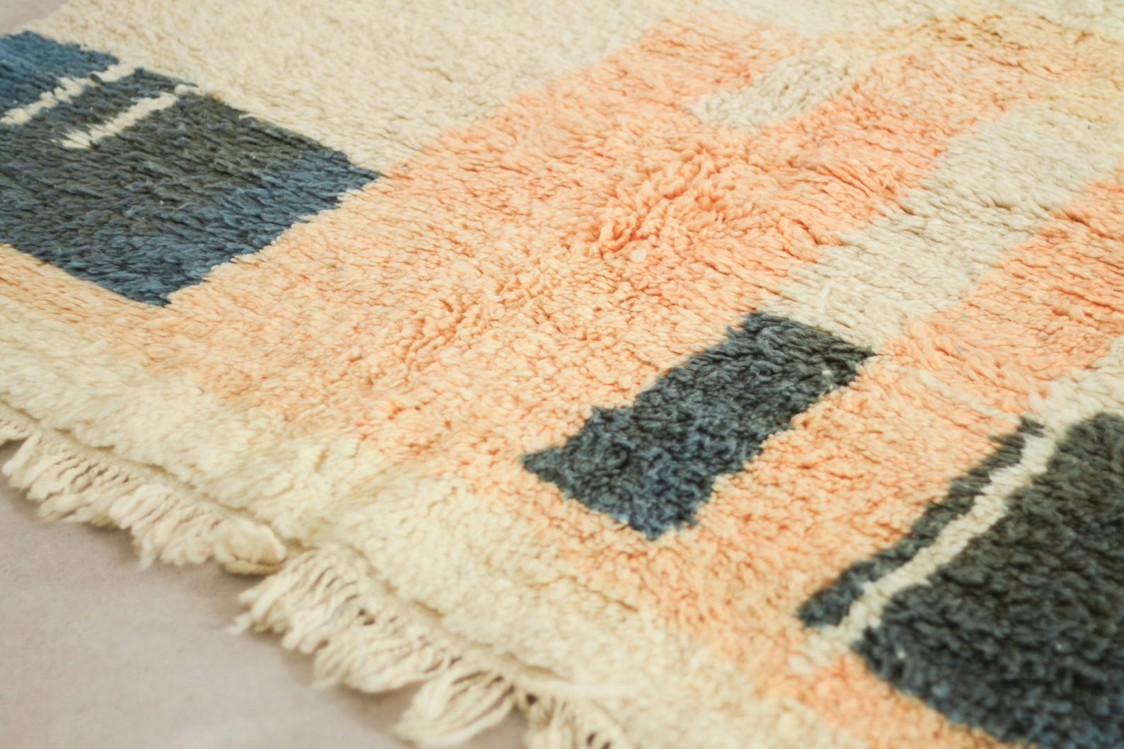 Beige 8x5 Berber Rug – rug moroccan, boho style rug, Handmade Wool Rug
