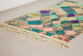 Load image into Gallery viewer, Green 8x5 Berber Rug – moroccan tribal rug, colorful rug, Handmade Wool Rug
