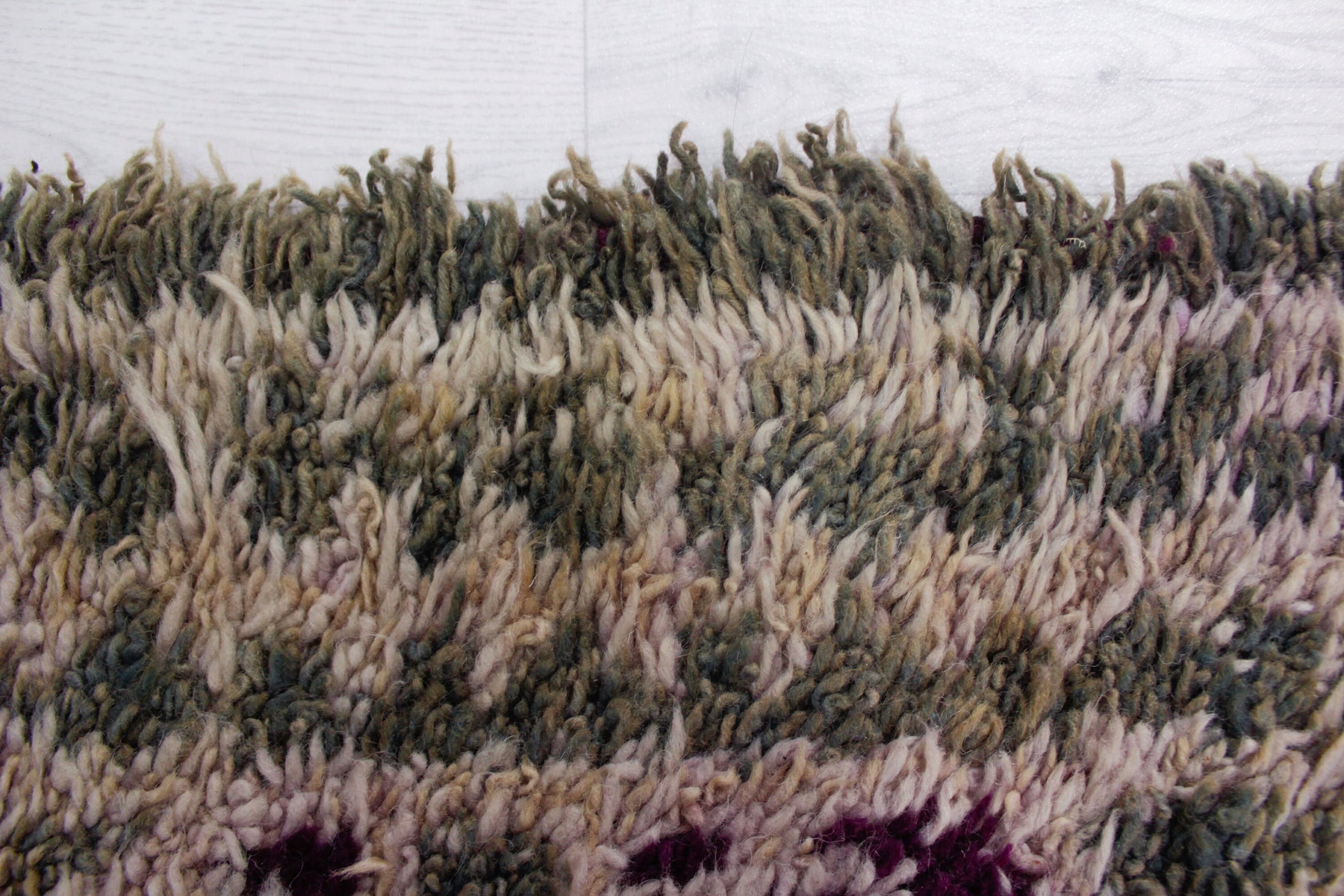 Vintage Moroccan Rug – Handmade Wool Berber rug, 12x6 ft – Purple beni mguild rug