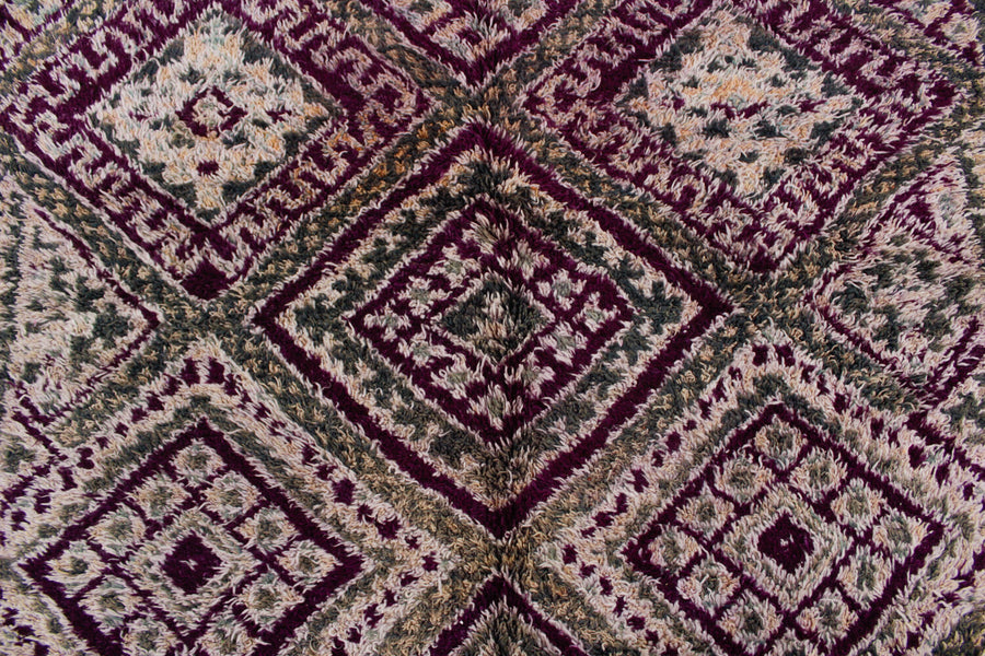 Vintage Cream Moroccan Rug, 6'6" x 12'8" – No. V3