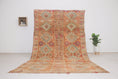 Load image into Gallery viewer, Vintage Moroccan Rug – Handmade Wool Berber rug, 5x10 ft – Peach beni mguild rug

