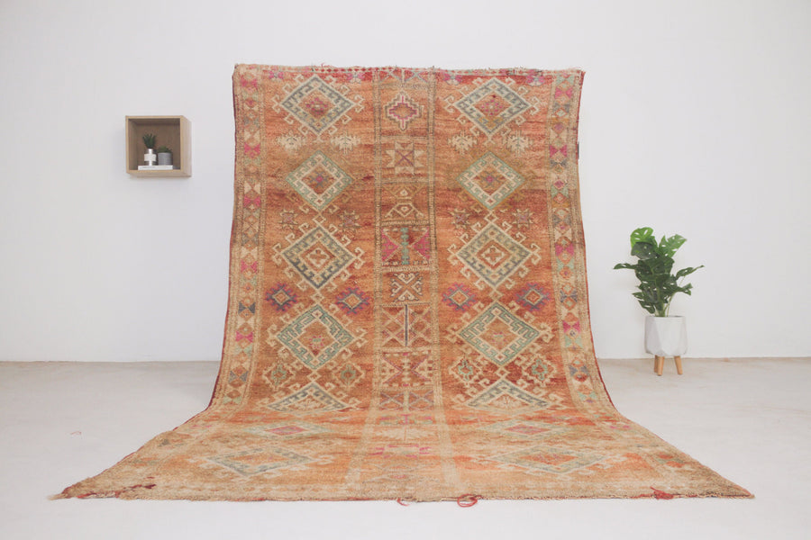 Vintage Orange Moroccan Rug, 5'5" x 9'6" – No. v7