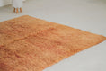 Load image into Gallery viewer, Vintage Moroccan Rug – Handmade Wool Berber rug, 5x9 ft – Orange beni mguild rug
