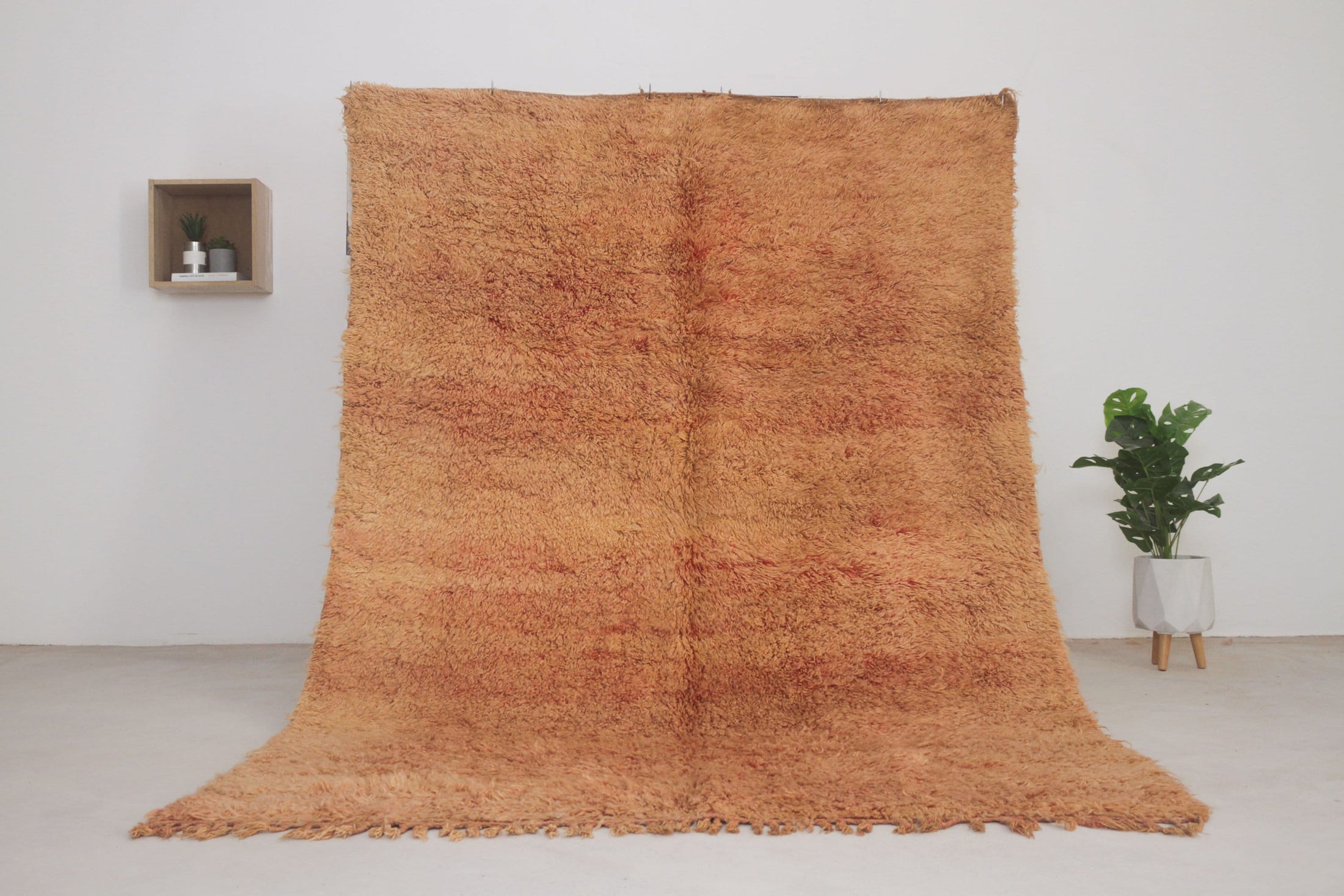 Vintage Moroccan Rug – Handmade Wool Berber rug, 5x9 ft – Orange beni mguild rug
