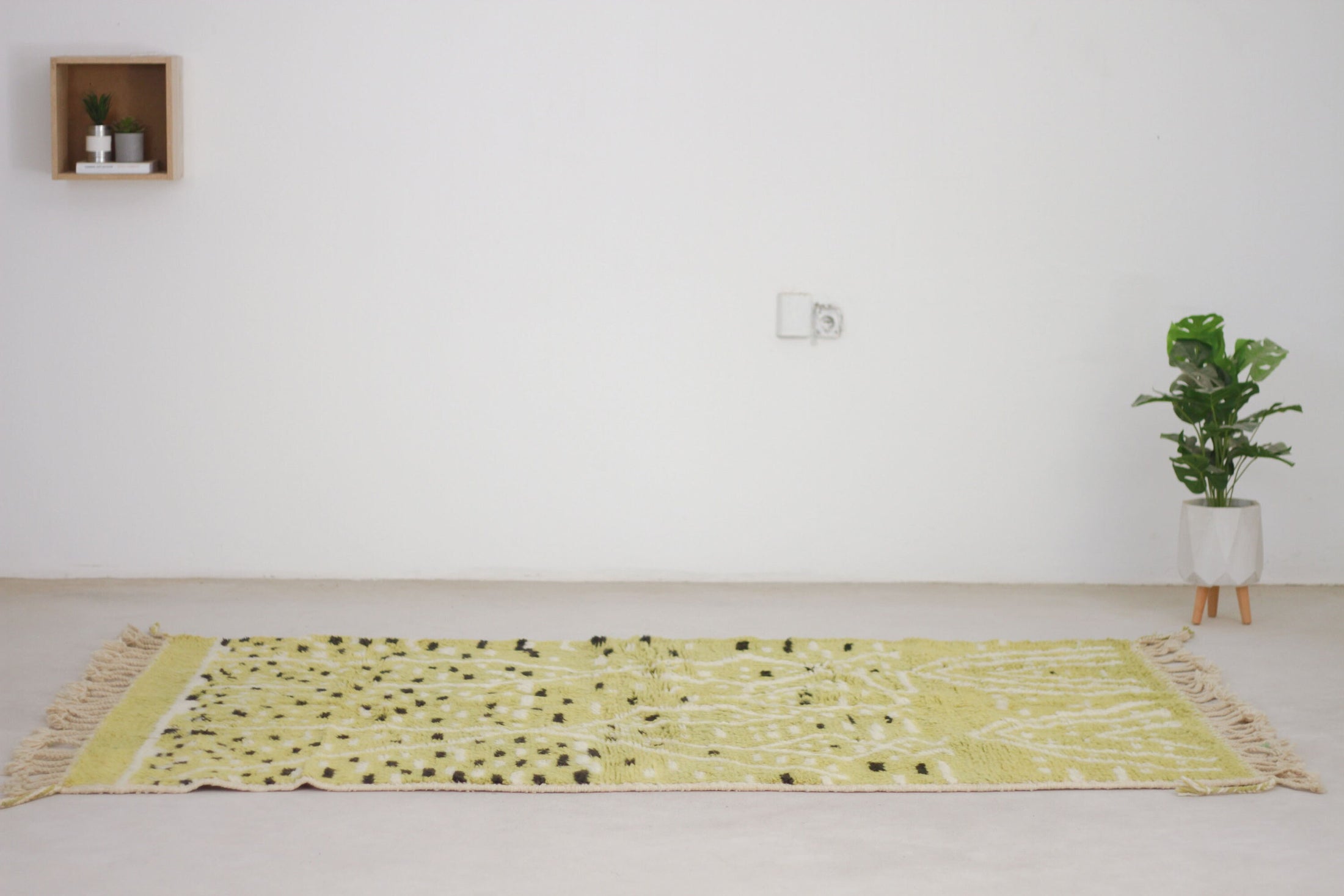 Green 8x5 Berber Rug – colorful abstract rugs, colorful area rugs, Handmade Wool Rug