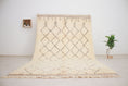 Load image into Gallery viewer, Vintage Moroccan Rug – Handmade Wool Berber rug, 6x10 ft – White beni mguild rug
