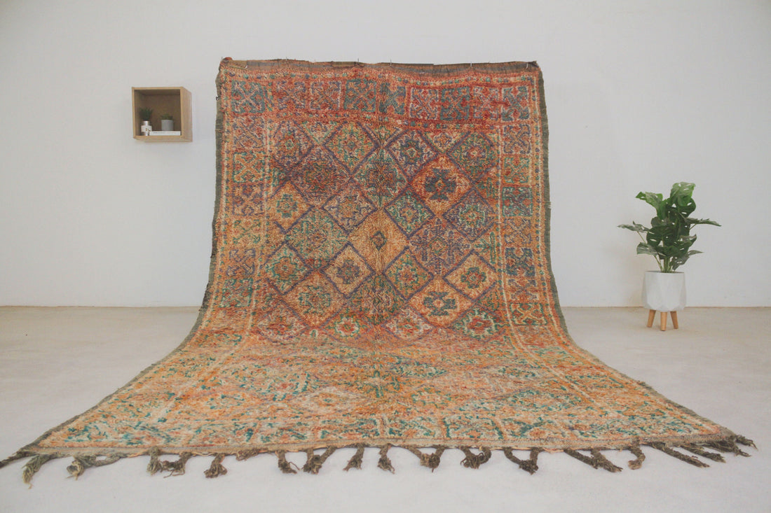Vintage Orange Moroccan Rug, 6'2" x 10'3" – No. 69