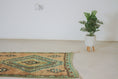 Load image into Gallery viewer, Vintage Moroccan Rug – Handmade Wool Berber rug, 4x9 ft – Peach beni mguild rug
