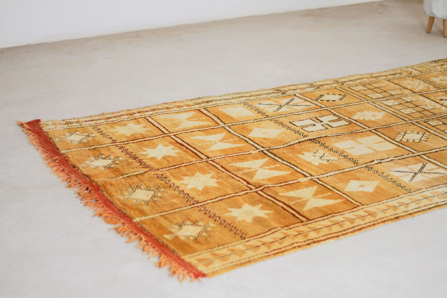 Vintage Yellow Moroccan Rug, 4'11" x 7'3" – No. 1