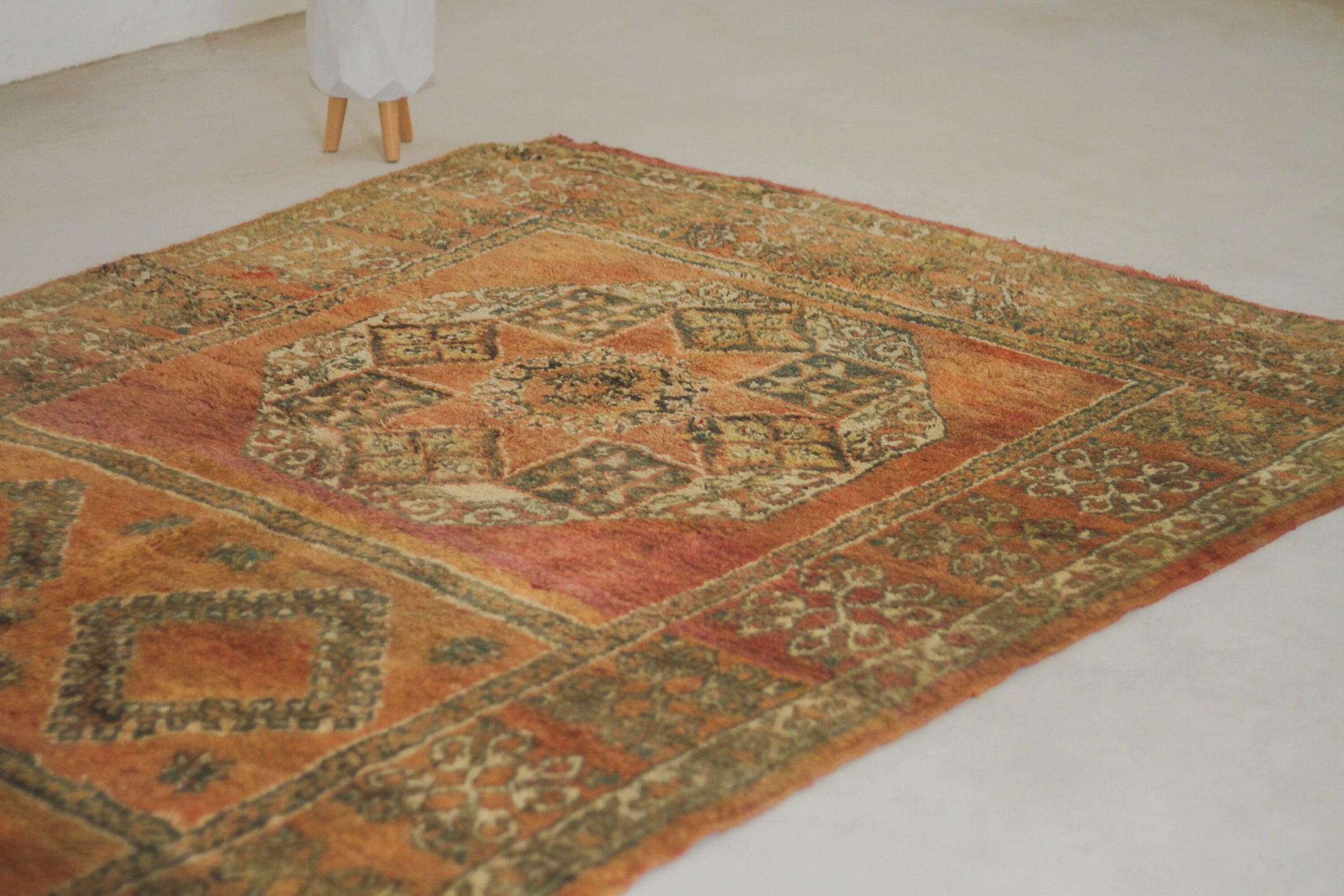 Vintage Moroccan Rug – Handmade Wool Berber rug, 6x12 ft – Large beni mguild rug
