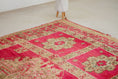 Load image into Gallery viewer, Vintage Moroccan Rug – Handmade Wool Berber rug, 7x12 ft – Pink beni mguild rug
