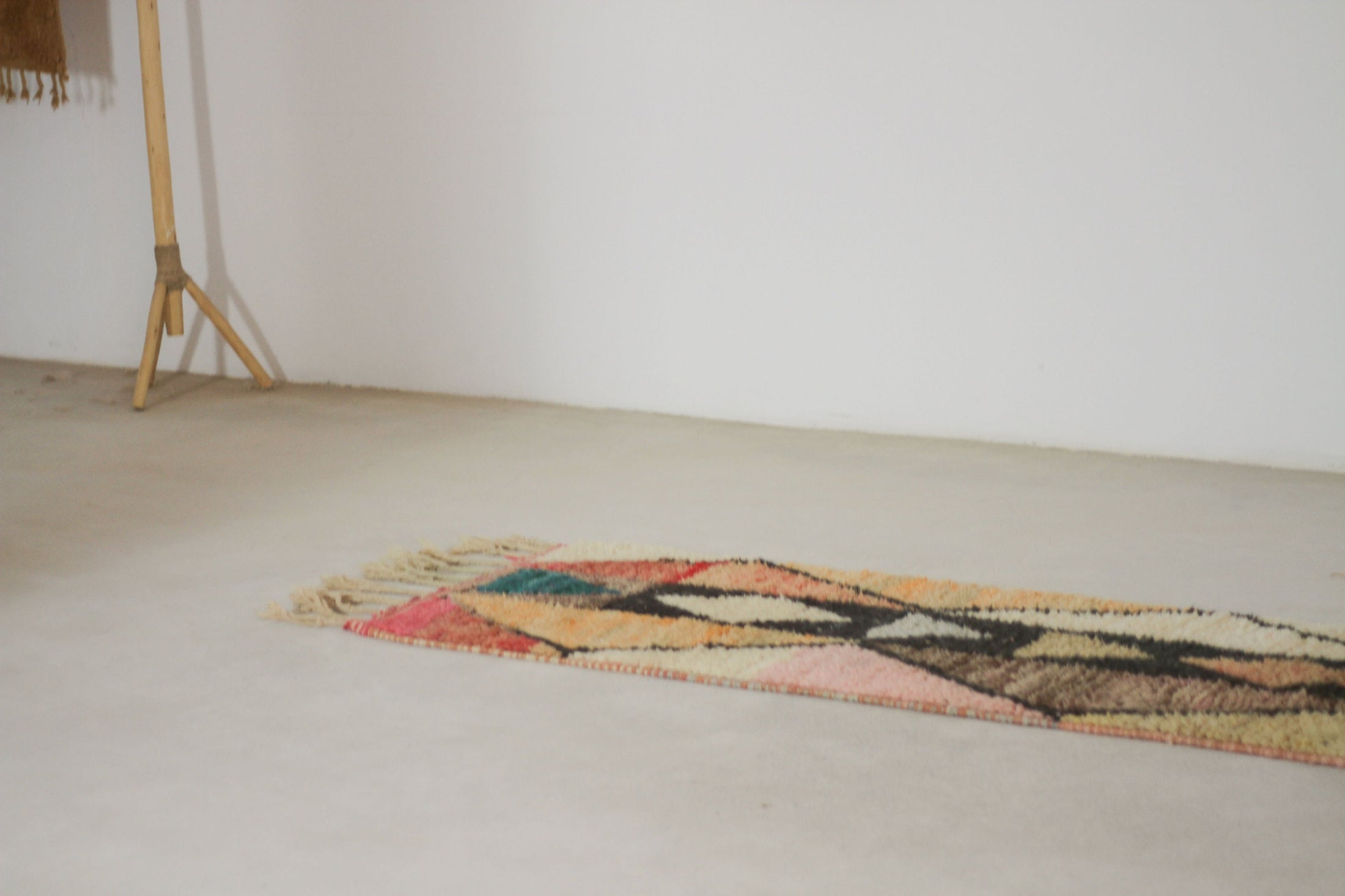 Multicolored 9.5x2 Berber Runner Rug – hallway runner rugs, runner rug, Handmade Wool Rug