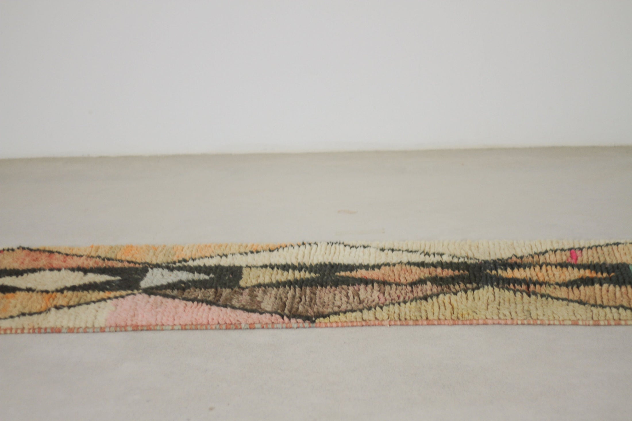 Multicolored 9.5x2 Berber Runner Rug – hallway runner rugs, runner rug, Handmade Wool Rug